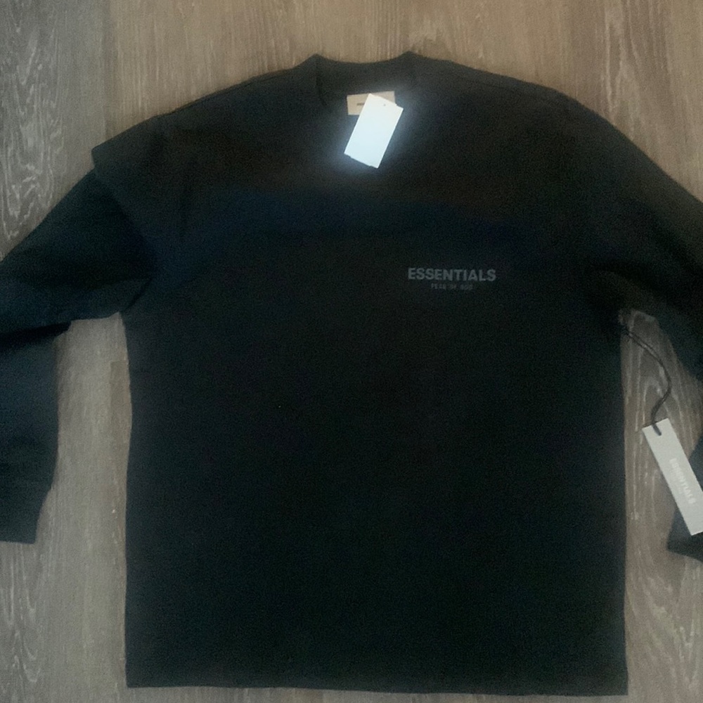 NWT Fear of God Long Sleeve Jersey T-shirt (Black)
